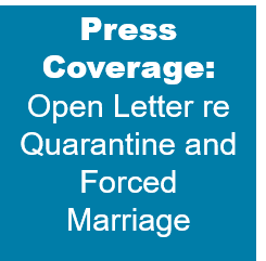 Press Coverage of open letter re forced marriage and quarantine